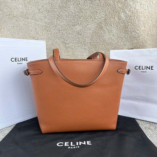 CELINE CABAS ANAIS grained cow leather handbag brown