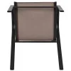 BizChair 5 Pack Black Outdoor Stack Chair with Flex Comfort Material and Metal Frame - Image 26