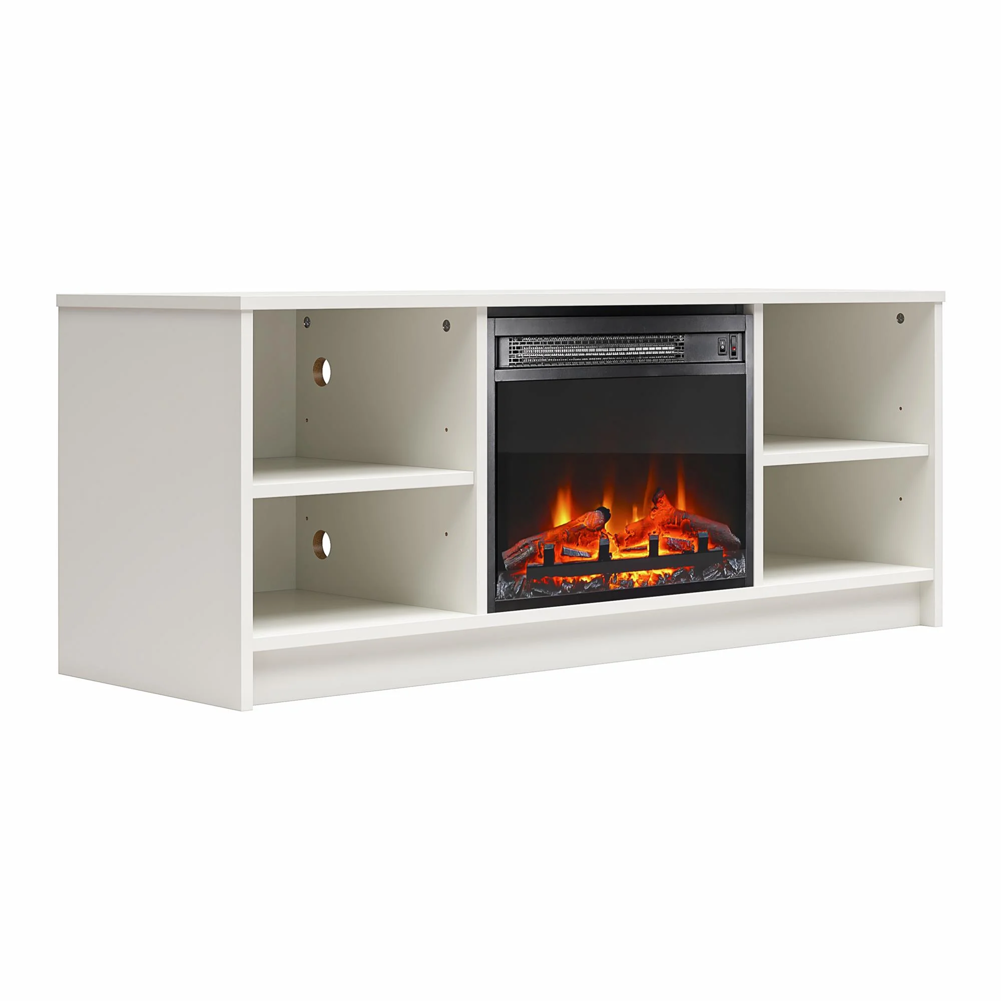 Mainstays Fireplace TV Stand, for TVs up to 55", Black Oak - Image 18