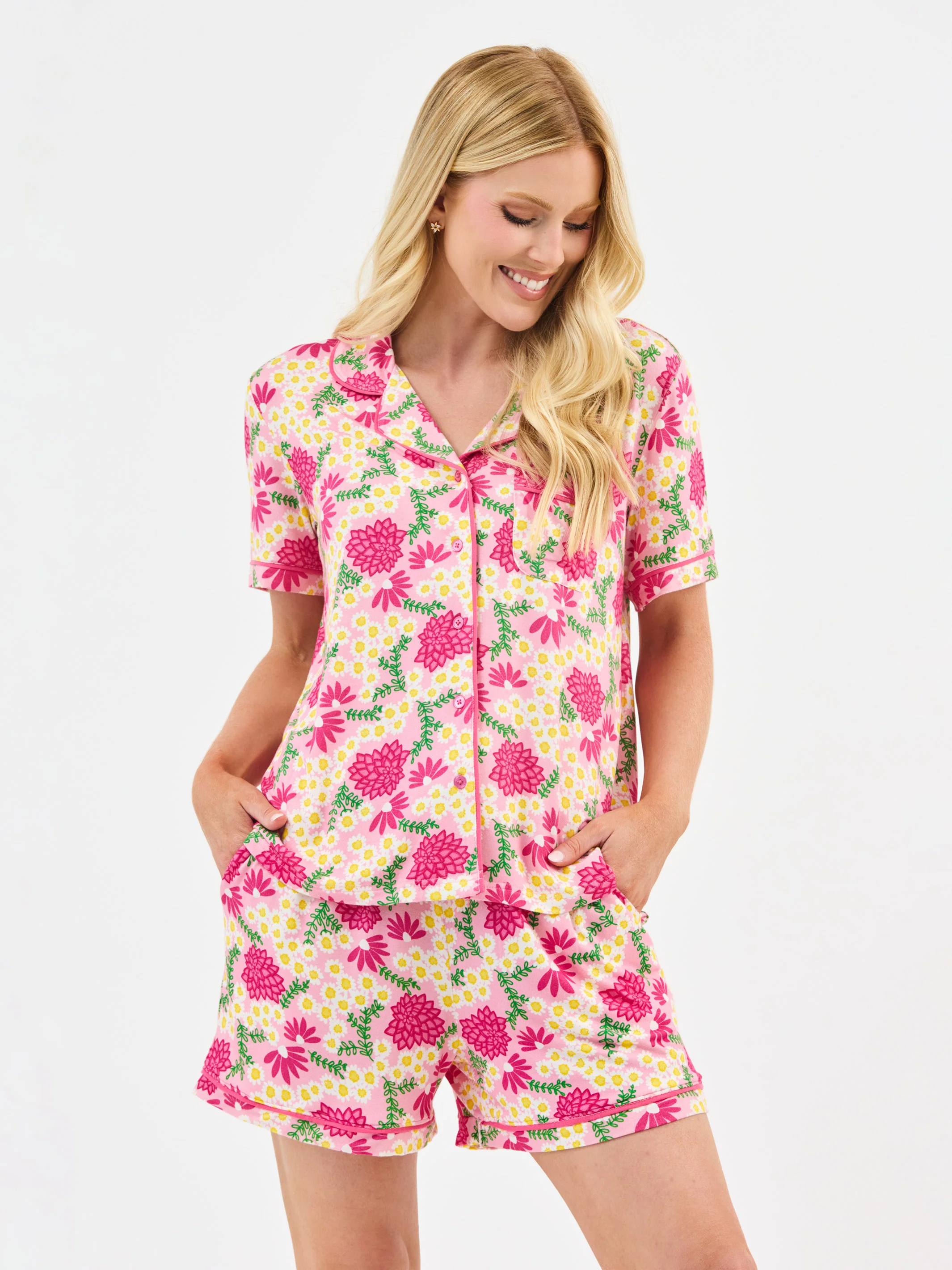 Women's Charlotte Shorts Set | Daisy Chain Pink