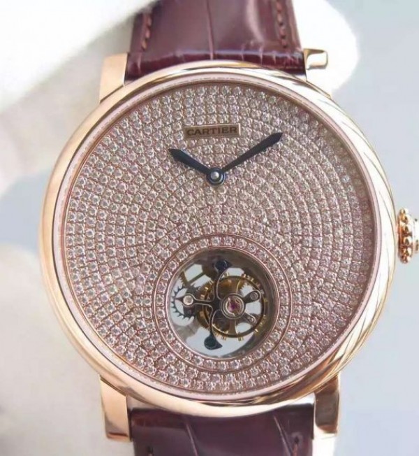 Replica Cartier Rotonde De Cartier Tourbillon RG Diamonds Dial - Top club