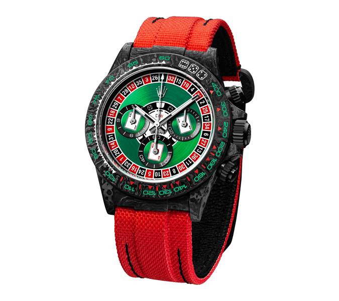 ROLEX Diw Daytona carbon lucky player (casino) 40mm oyster black(1:1 replica) - Elite Watch Atelier