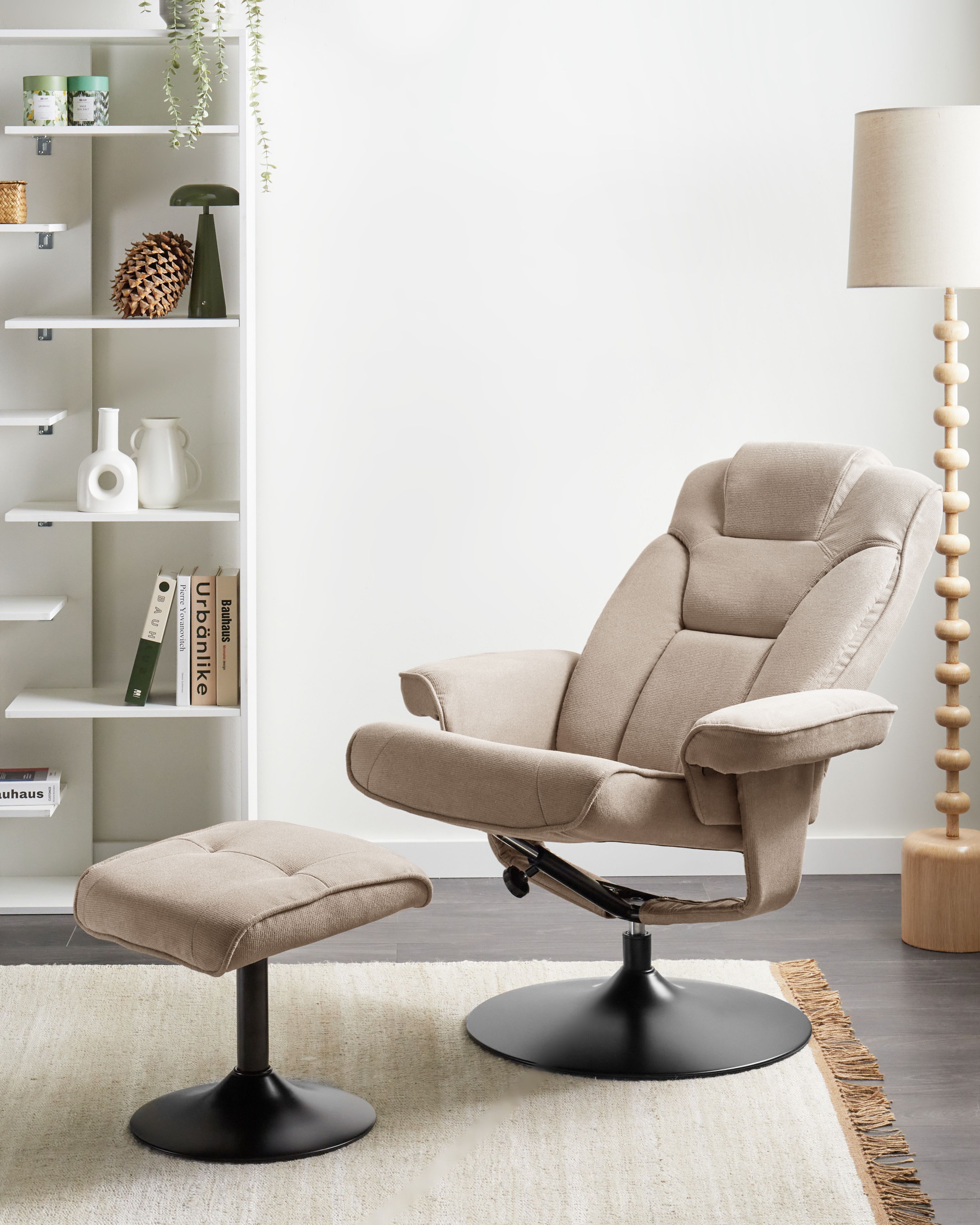 Recliner Chair NYKS Fabric Taupe