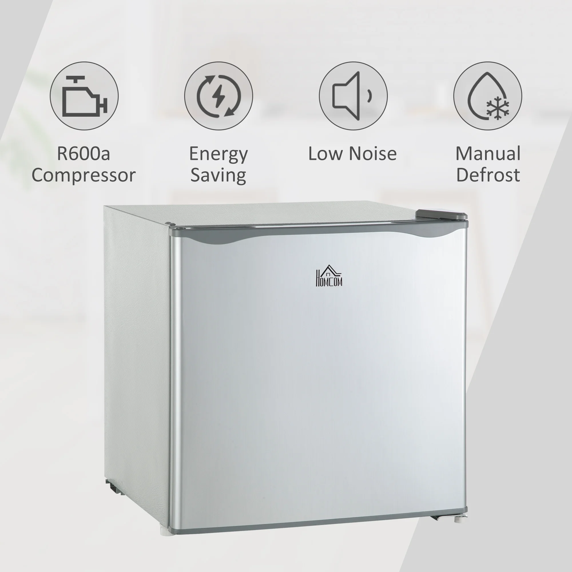 Side-by-Side Refrigerator HOMCOM Mini Freezer Countertop, 1.1 Cu.Ft Compact Upright Freezer with Removable Shelves, Reversible Door for Home, Dorm, Apartment and Office, gray,French Door Refrigerator - Image 8
