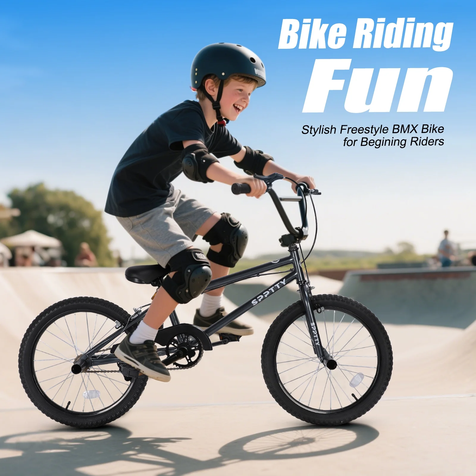 SPPTTY 20" Freestyle BMX Bike with 4 Pegs,Kids Bicycle for Teen Beginner, Age 7-14 Years,Multicolor - Image 17