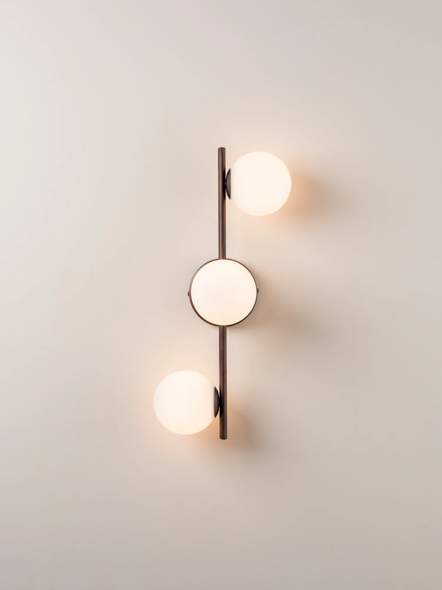 Coro - 3 light bronze and opal ceiling / wall