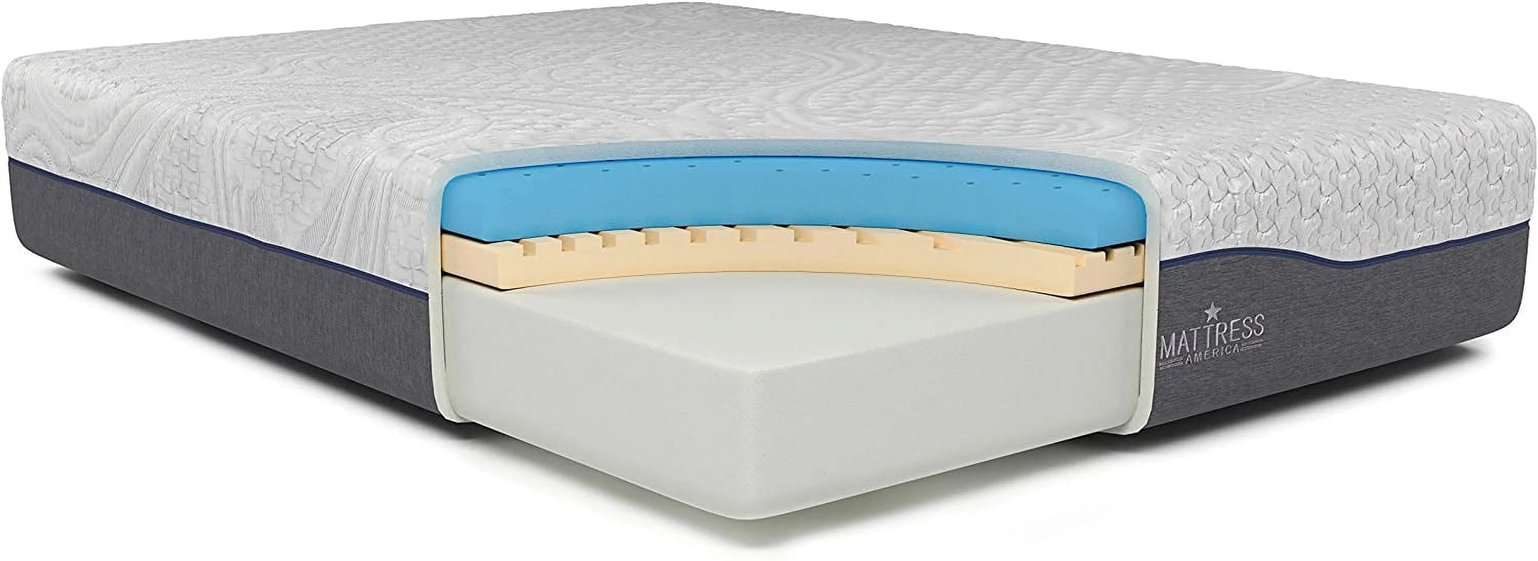 Mattress America 12 Inch Revive Gel Memory Foam Mattress Comfort | Advanced Gel Technology to Maintain Body Temperature | CertiPUR-US Certified | King