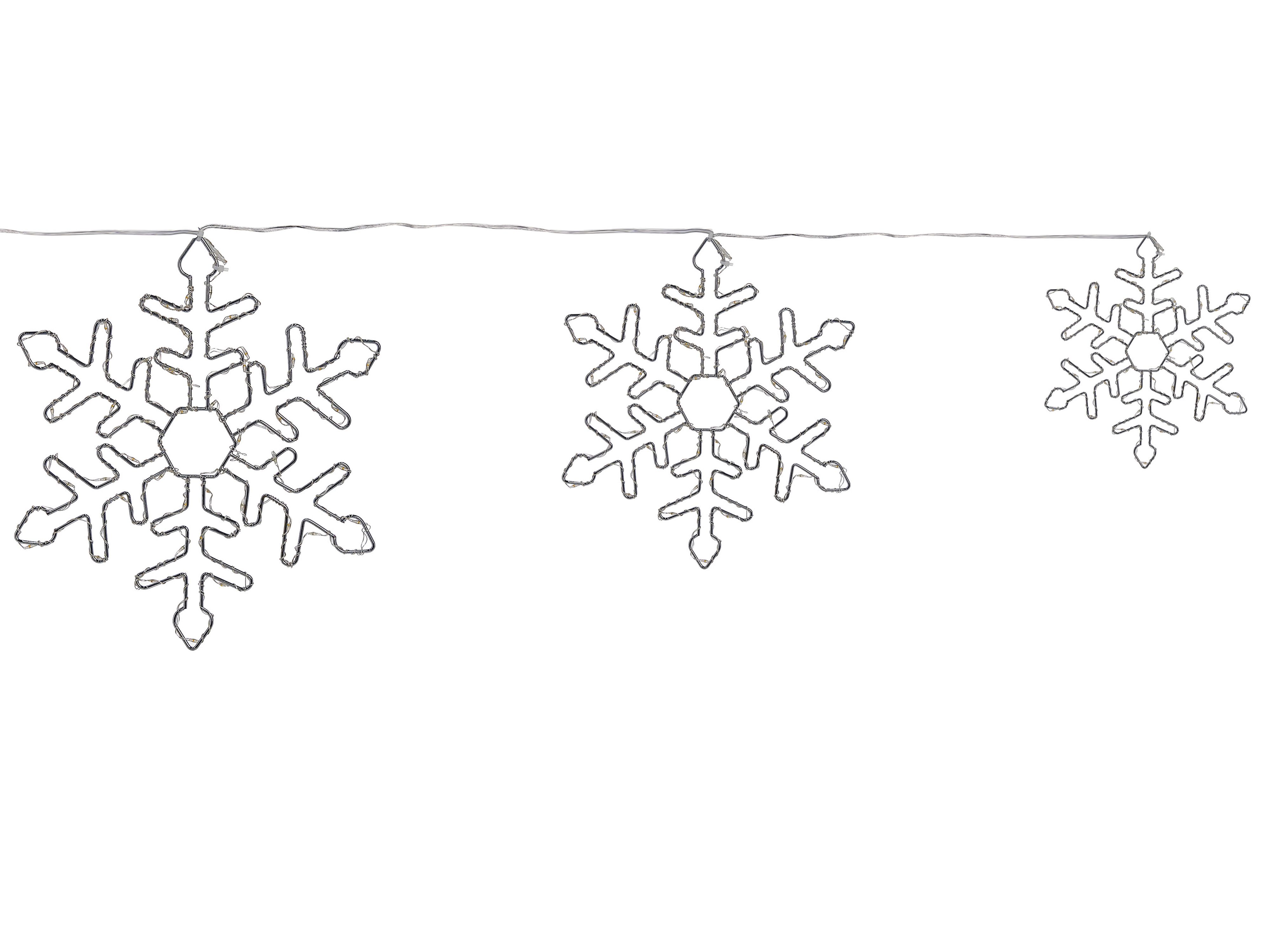Outdoor Hanging Decoration LED LOHELA Snowflake 30/39/50 cm Silver