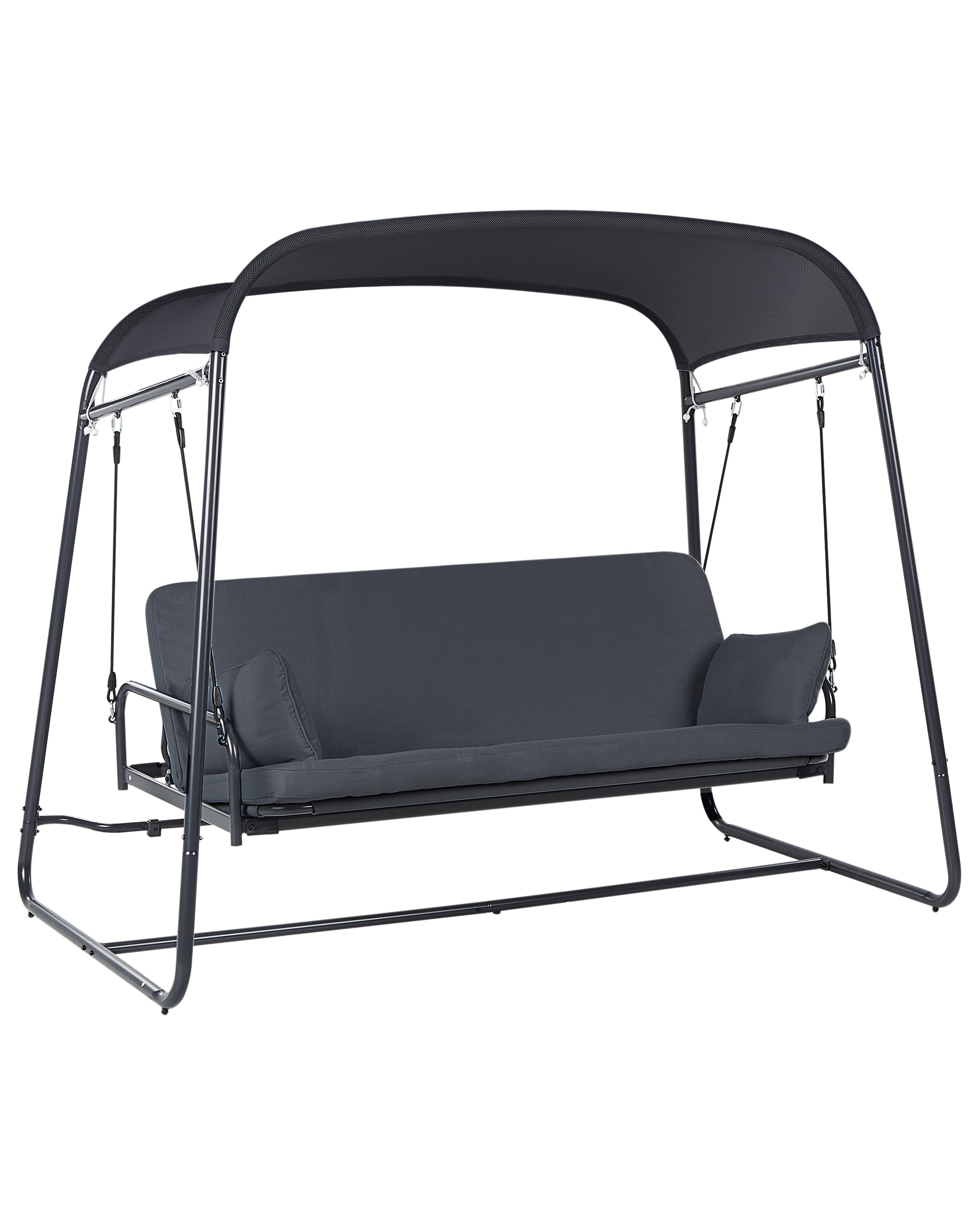 Patio Swing MARSCIANO Metal Dark Grey