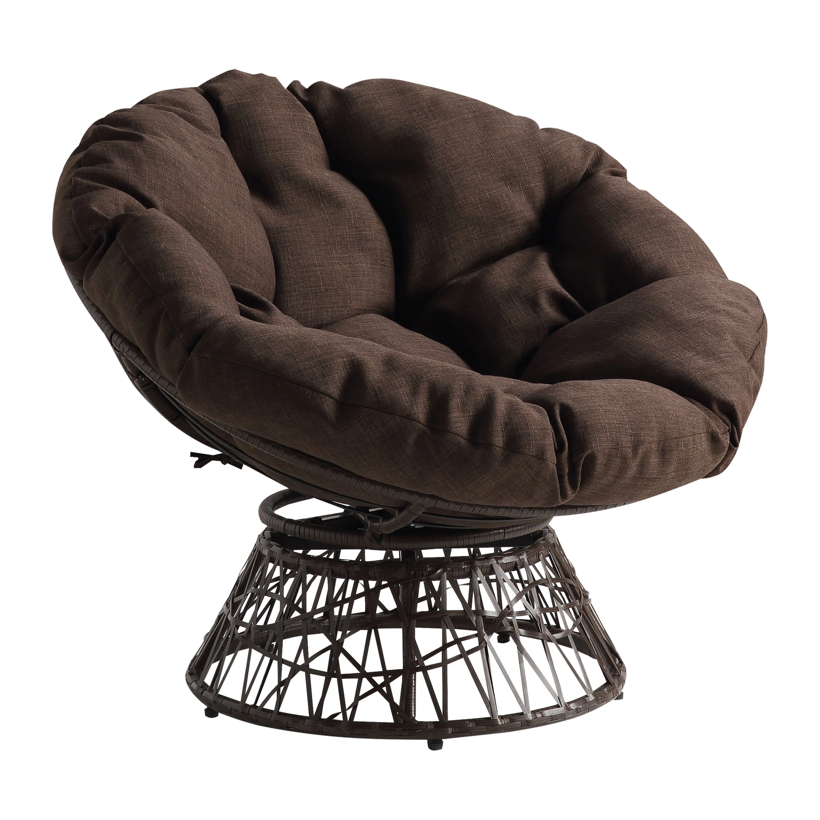 OSP Home Furnishings Wicker Papasan Chair with 360-Degree Swivel, 40�?W x 36�?D - Image 2