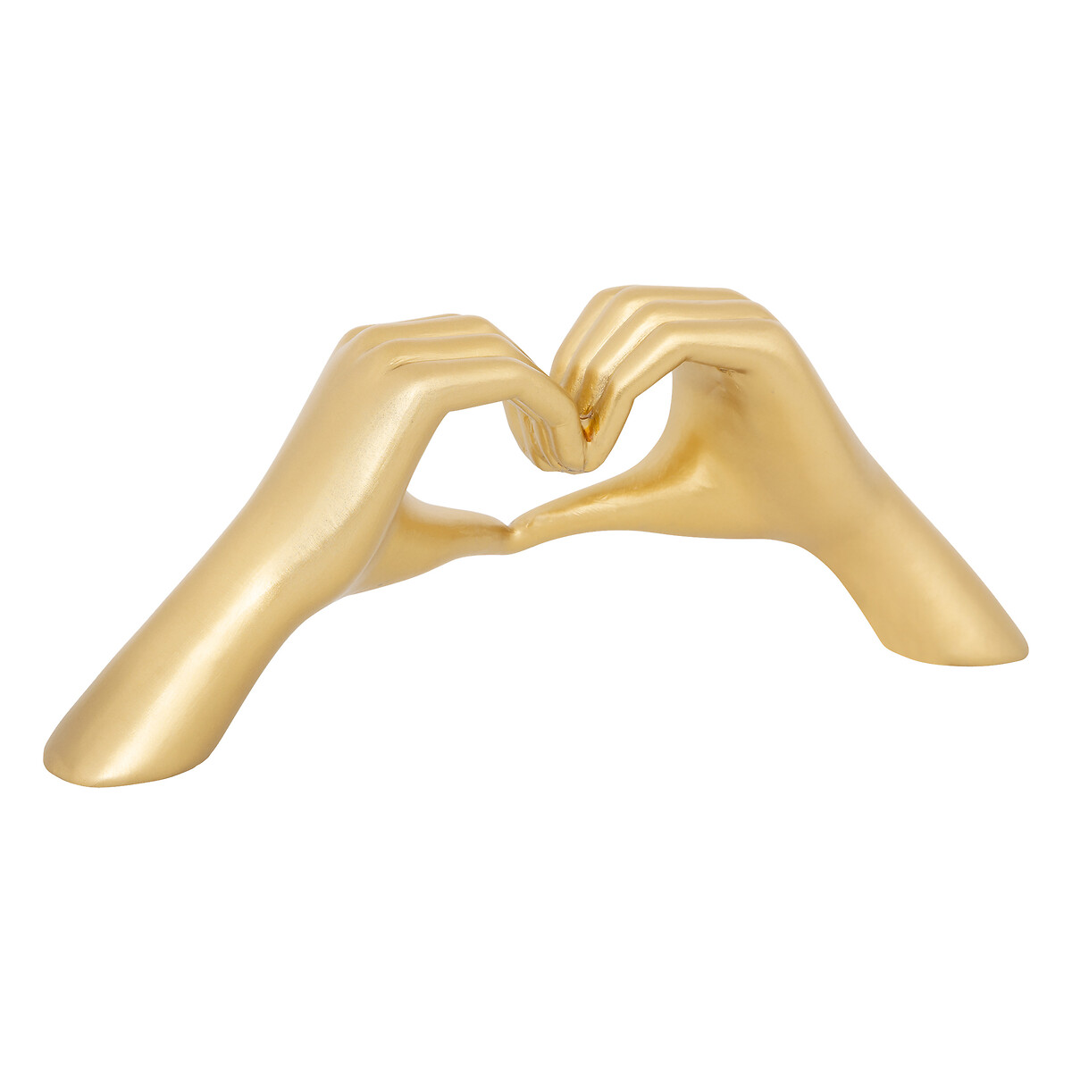 Table top hand heart decoration "Amy" Resin, Gold, L.31 cm