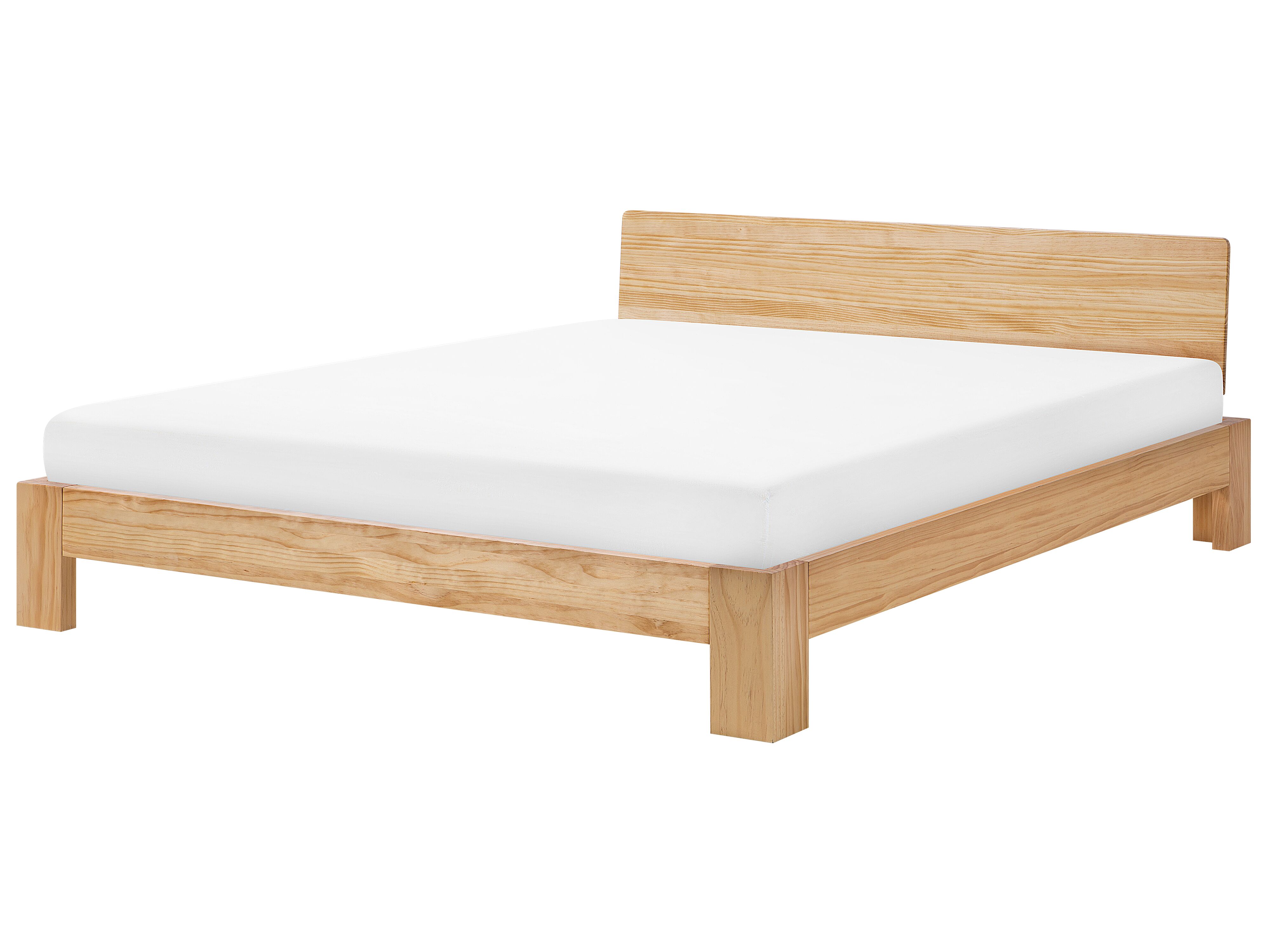 Bed Pine Wood ROYAN 180 x 200 cm (EU Super King) Light Brown