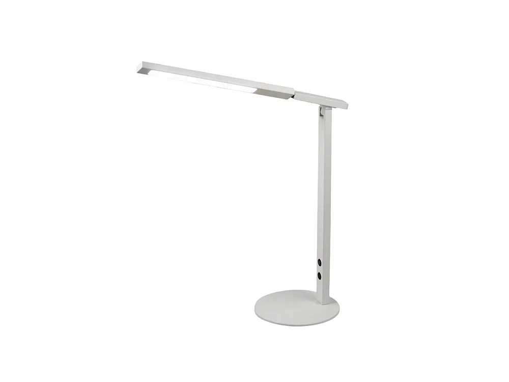 Idéal - Lampe de table blanche Fabas Luce - LED 10W intégrée, tactile, dimmable, CCT (3000K 4000K 5000K 6000K)