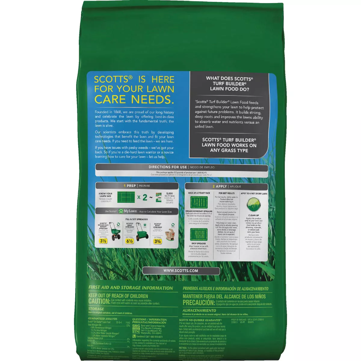 Scotts Turf Builder 12.5 Lb. 5000 Sq. Ft. Lawn Food