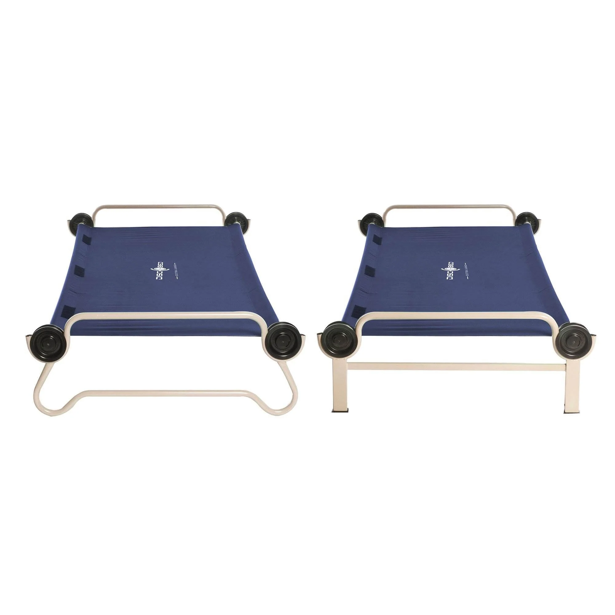 Disc-O-Bed XL Cam-O-Bunk Benchable Double Cot with Storage Organizers, Navy - Image 8