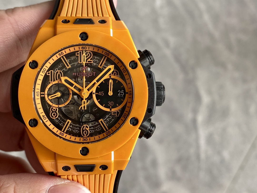 Hubot Big Bang Unico Orange Ceramic Best Replica Watch BBF Factory 42mm - Top club