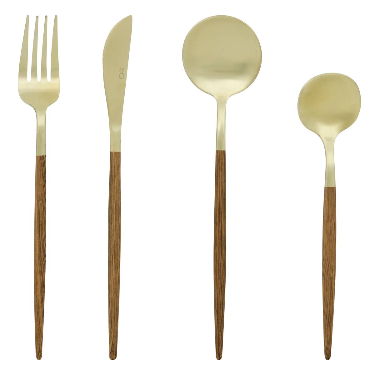 24-piece cutlery set "Ida" Stainless steel, Brown