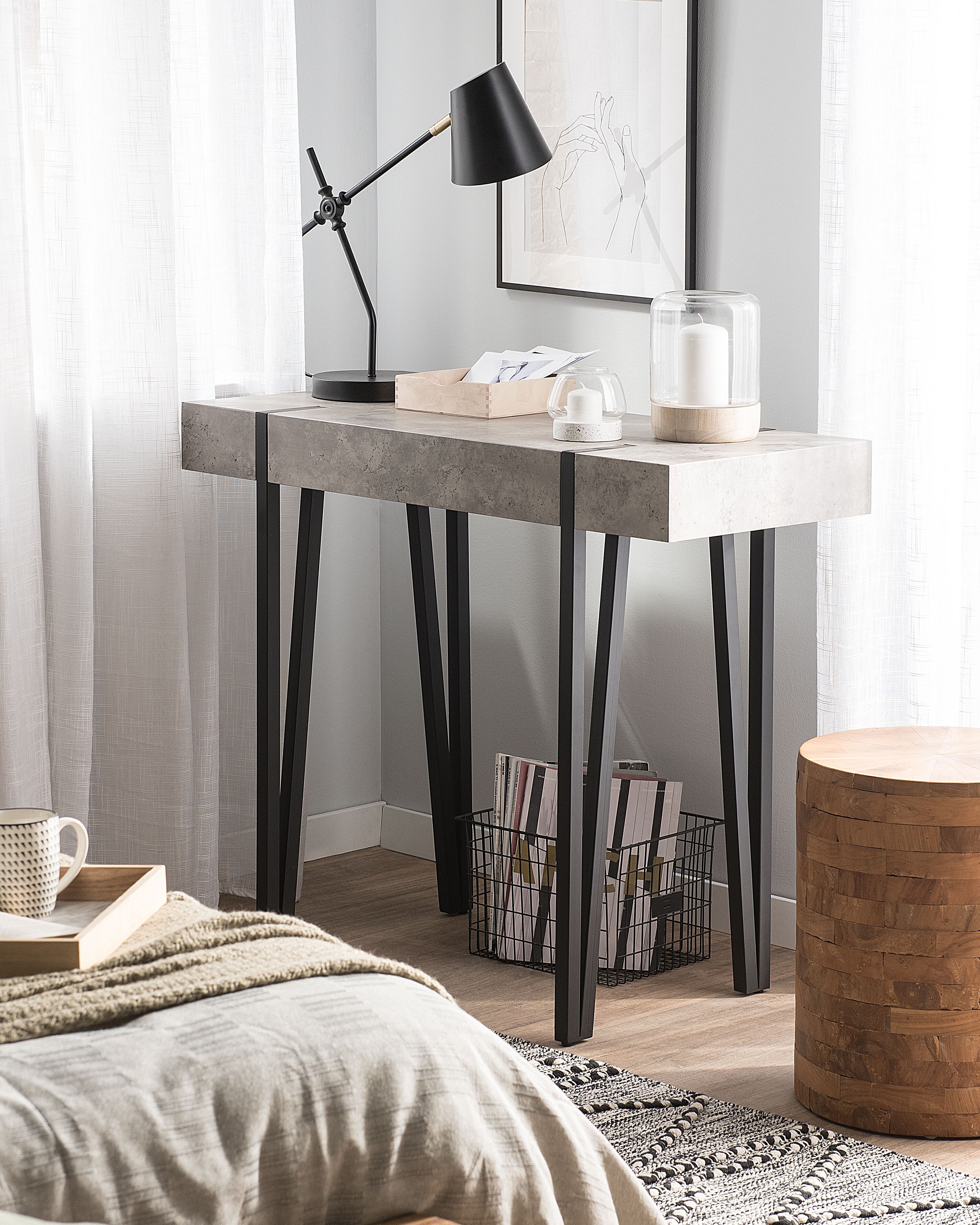 Console Table ADENA Grey Concrete Effect