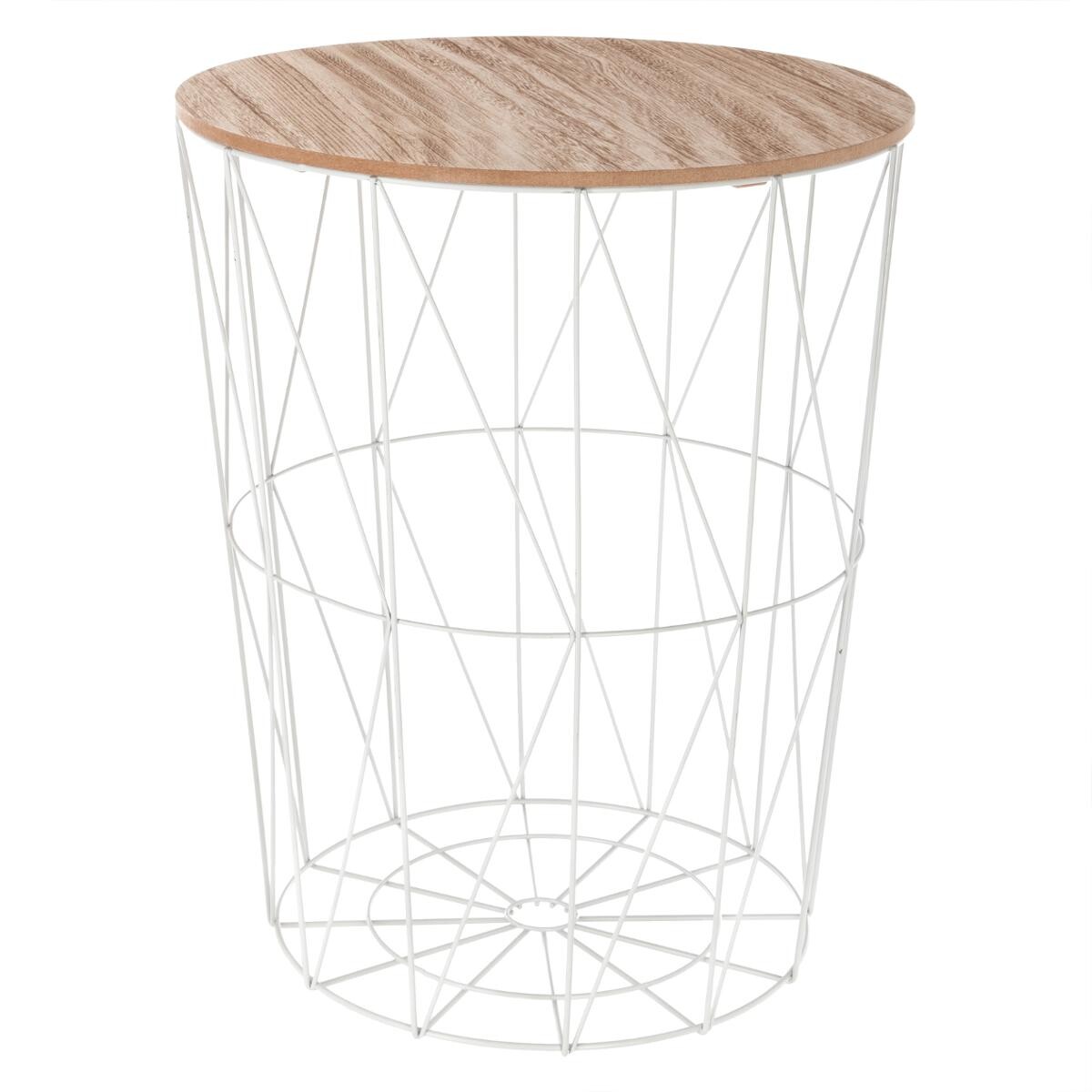 Side table "Kumi" White, D.47 cm