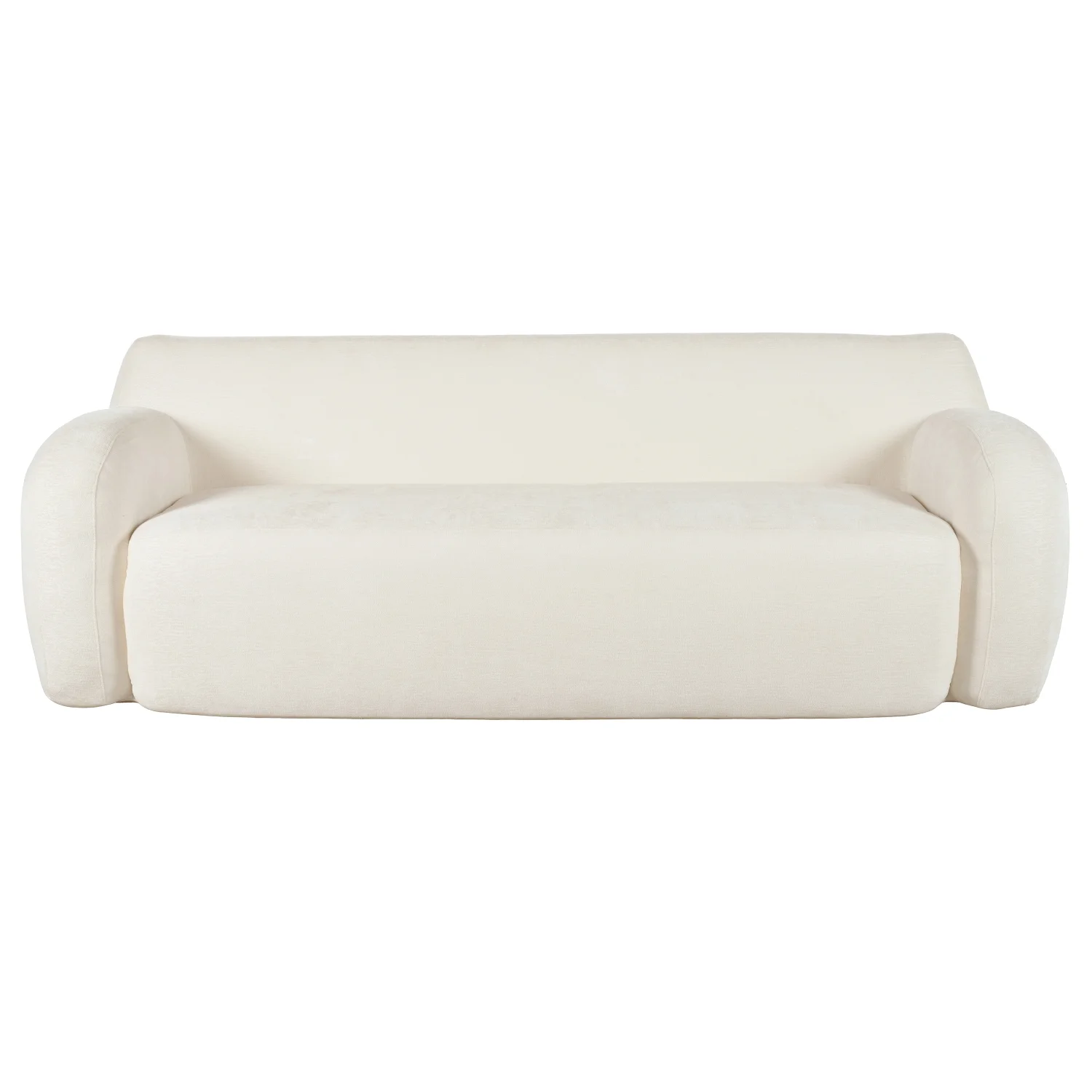 Harper & Bright Designs Modern Minimalist 3 Seater Sponge Couch, Comfy Floor Sofa for Living Room Apartment, Beige