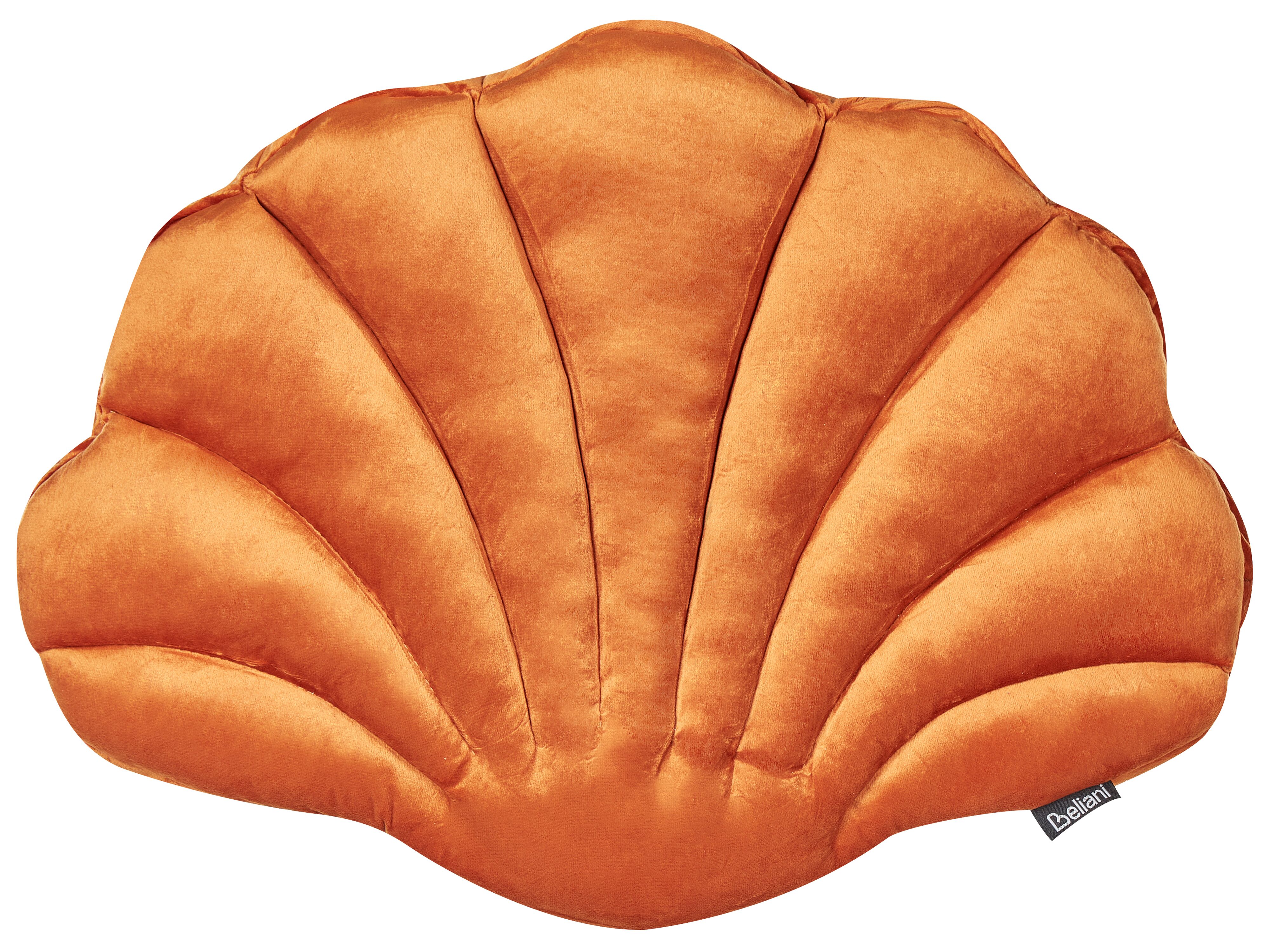 Throw Cushion CONSOLIDA Velvet 47 x 35 cm Orange Solid