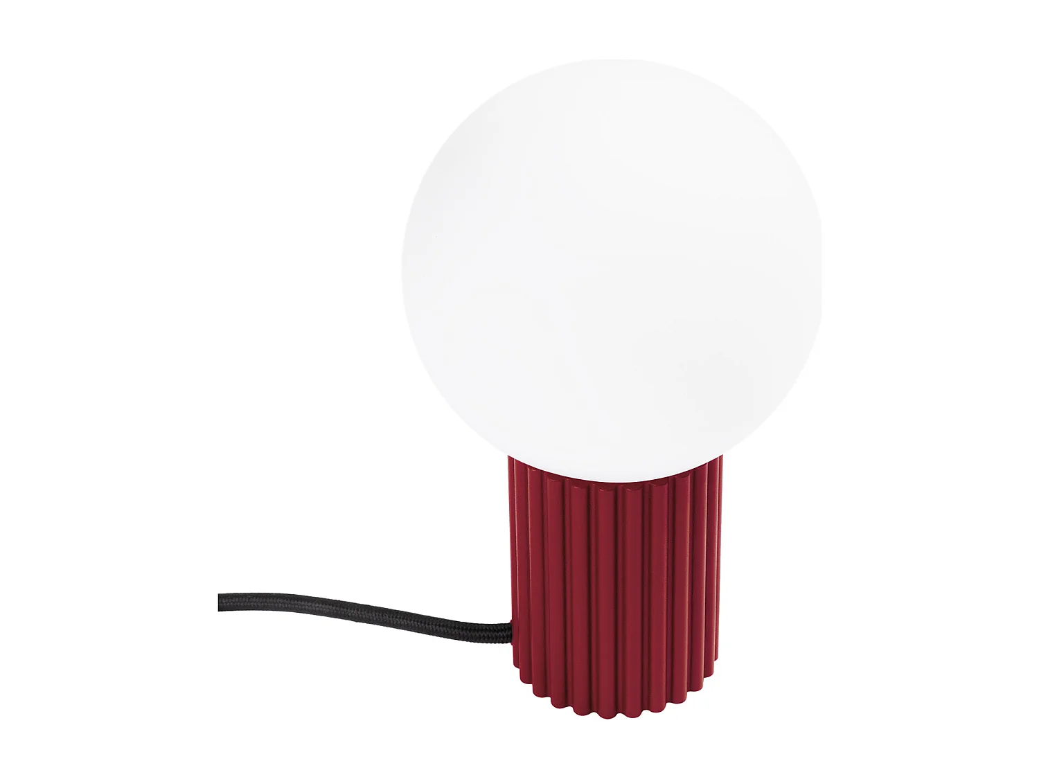 Lampe De Bureau Halo Moderne En Aluminium/Verre - 1 Sources Lumineuses - L.12 X H.19 Cm - Bourgogne