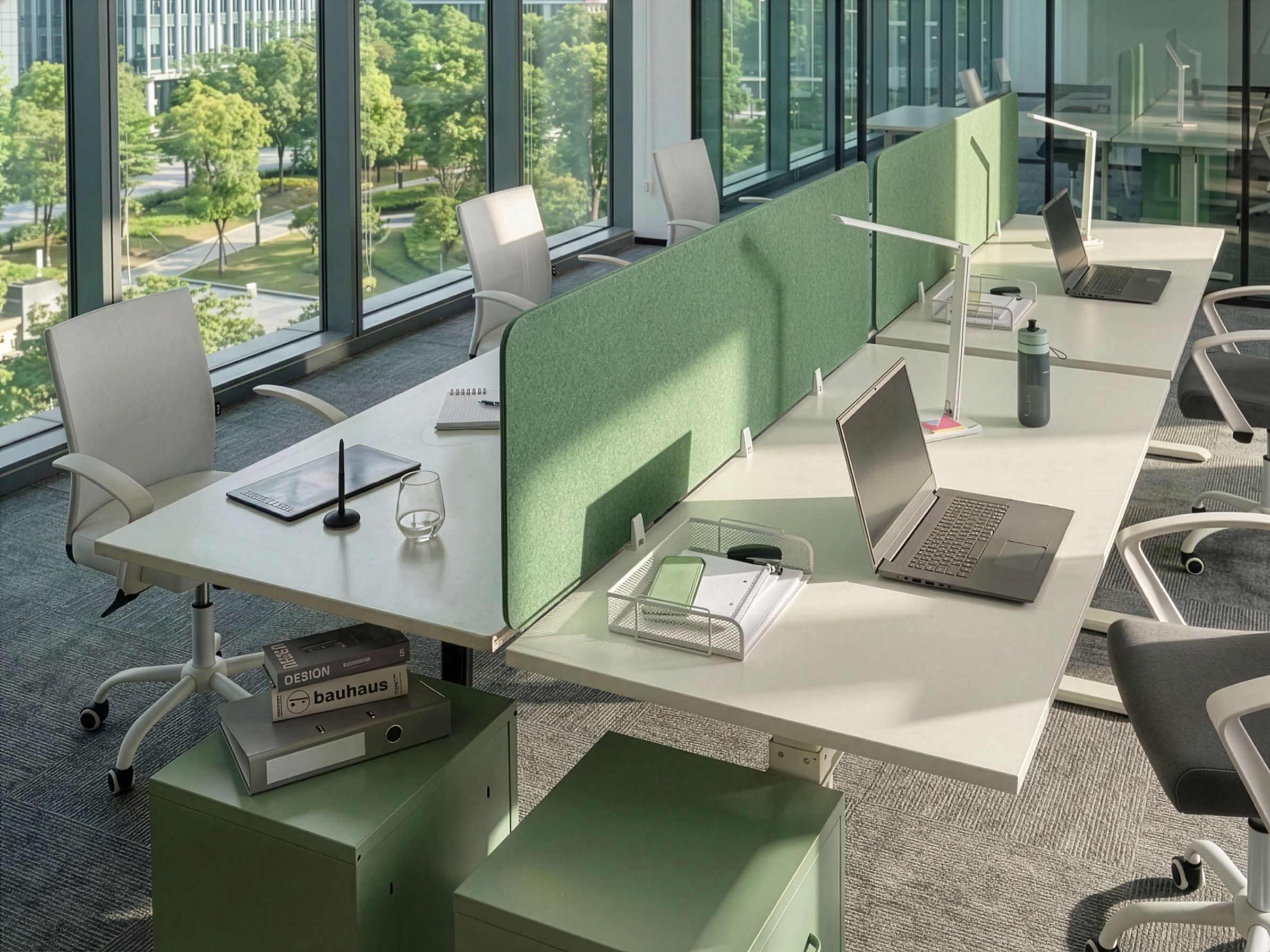 Desk Screen SPLIT Green