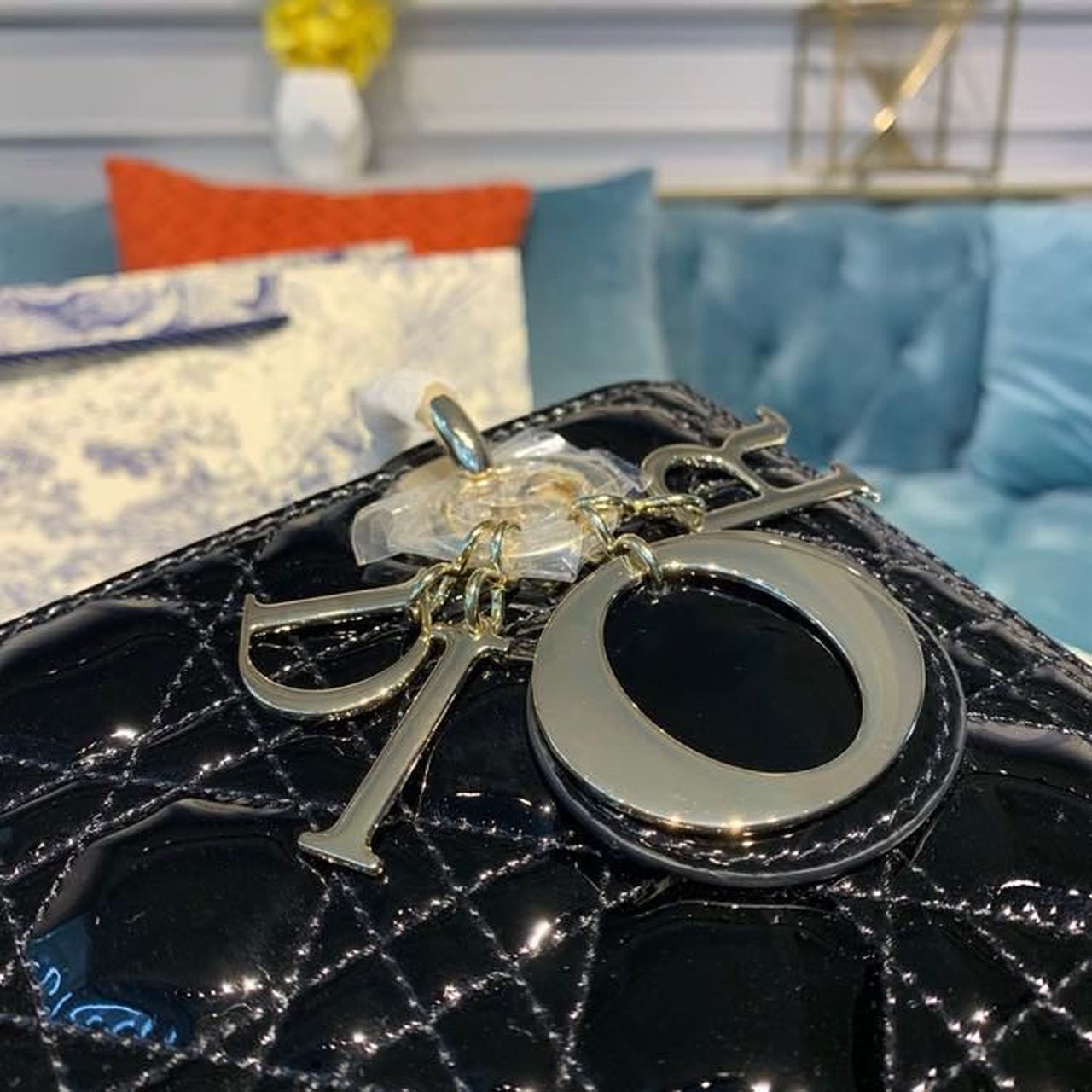 Christian Dior Medium Lady Dior Bag Black Cannage For Women 9.5in/24cm CD M0565OWCB_M9001:1High-quality replica