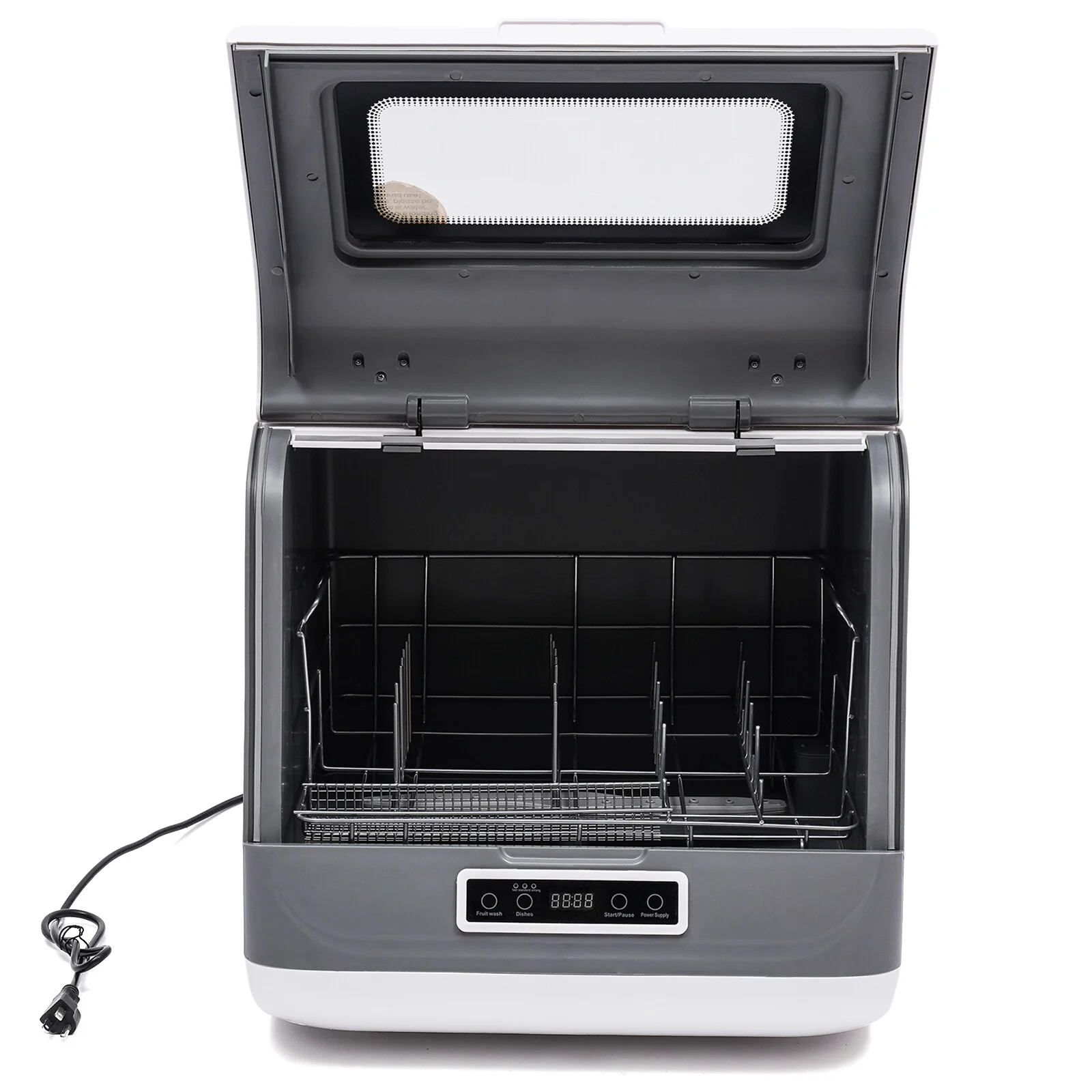 110V 800W Countertop Dishwasher - Stainless Steel,3 Wash Modes + Fruit Wash,Touch Control,Space-Saving,Ideal for Small Kitchens & RVs - Image 14