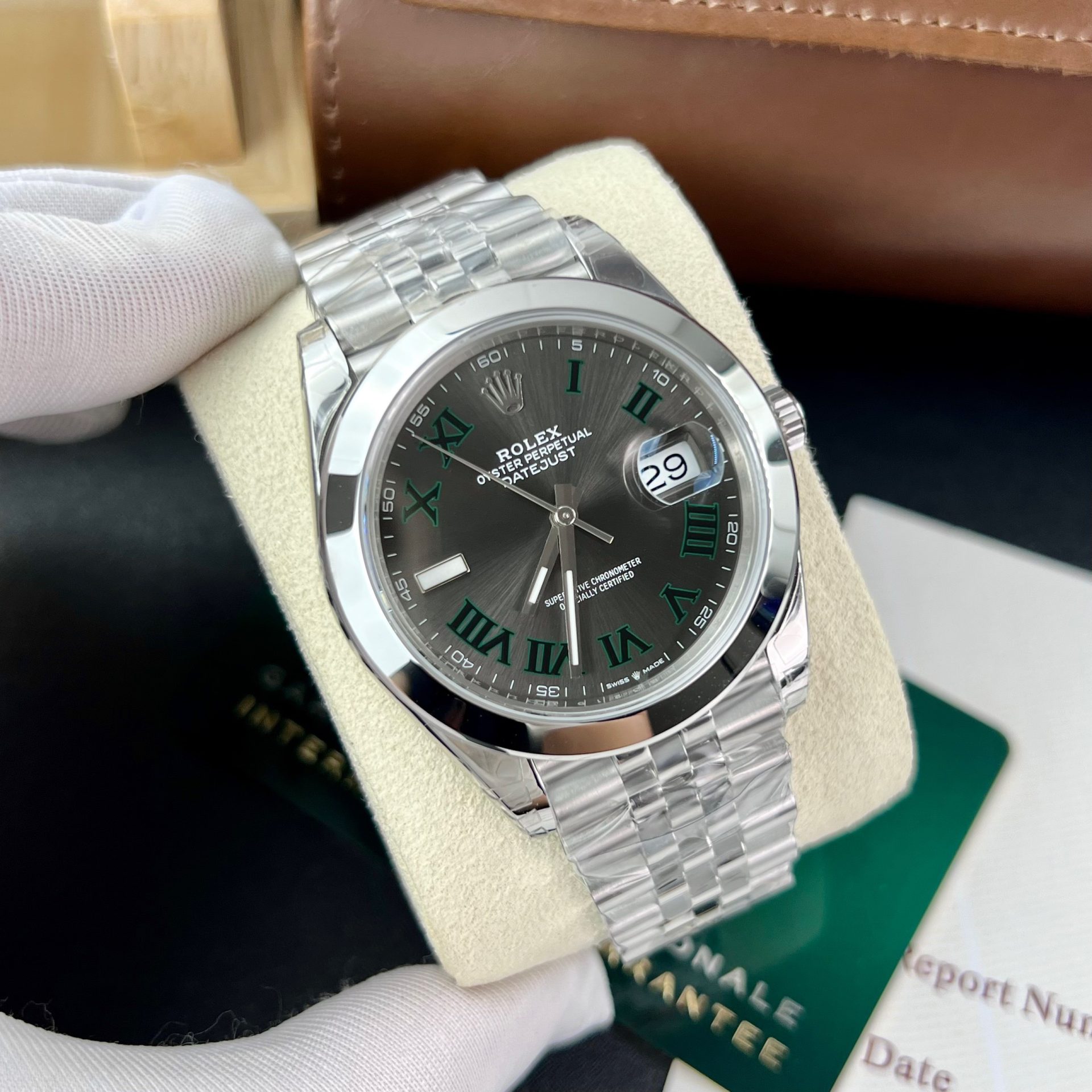 Rolex Replica Watch DateJust 126300 Wimbledon Dial VS Factory 41mm - Elite Watch Atelier