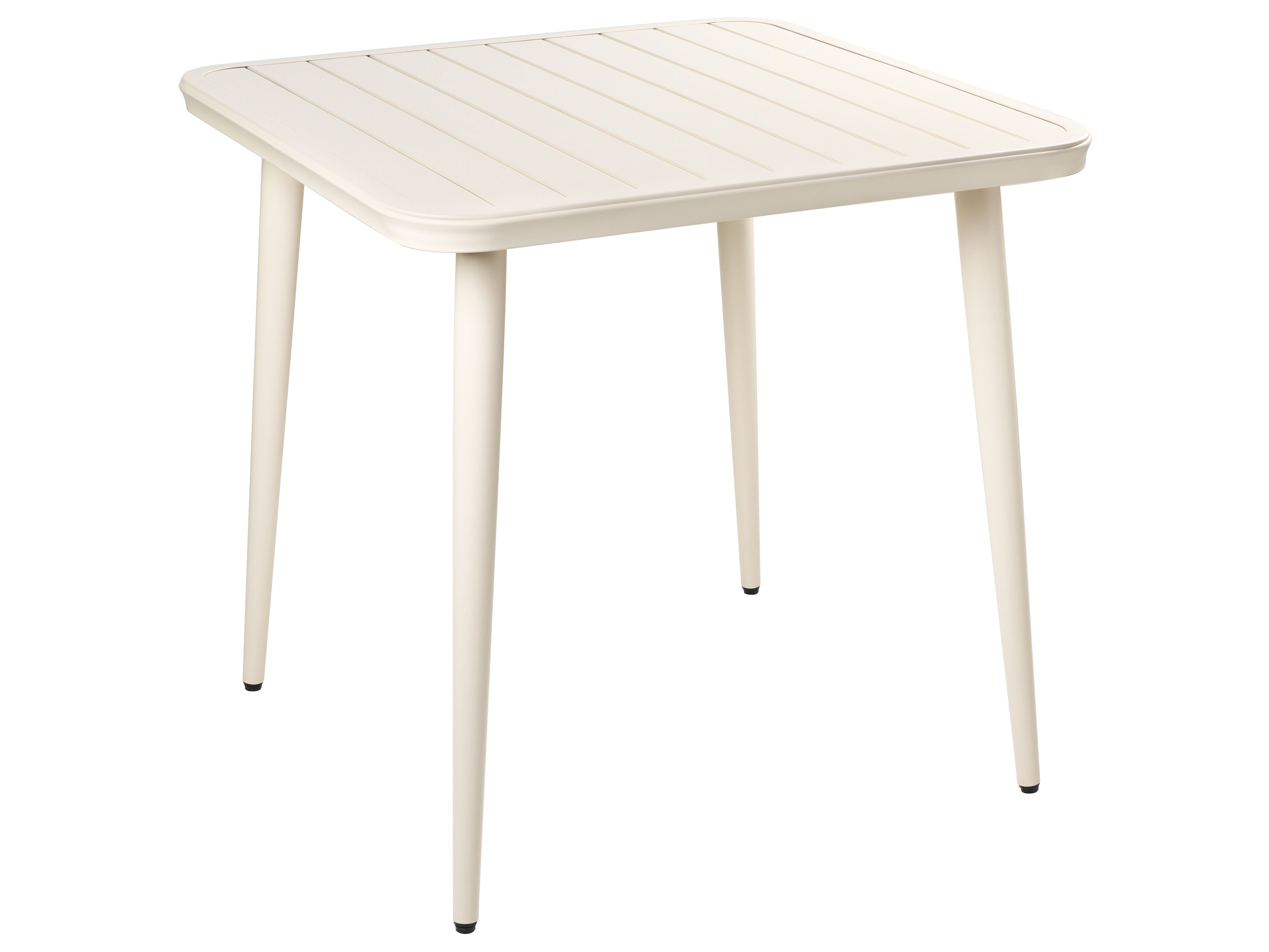Garden Dining Table NATURNO 80 cm 80 cm Metal Light Beige