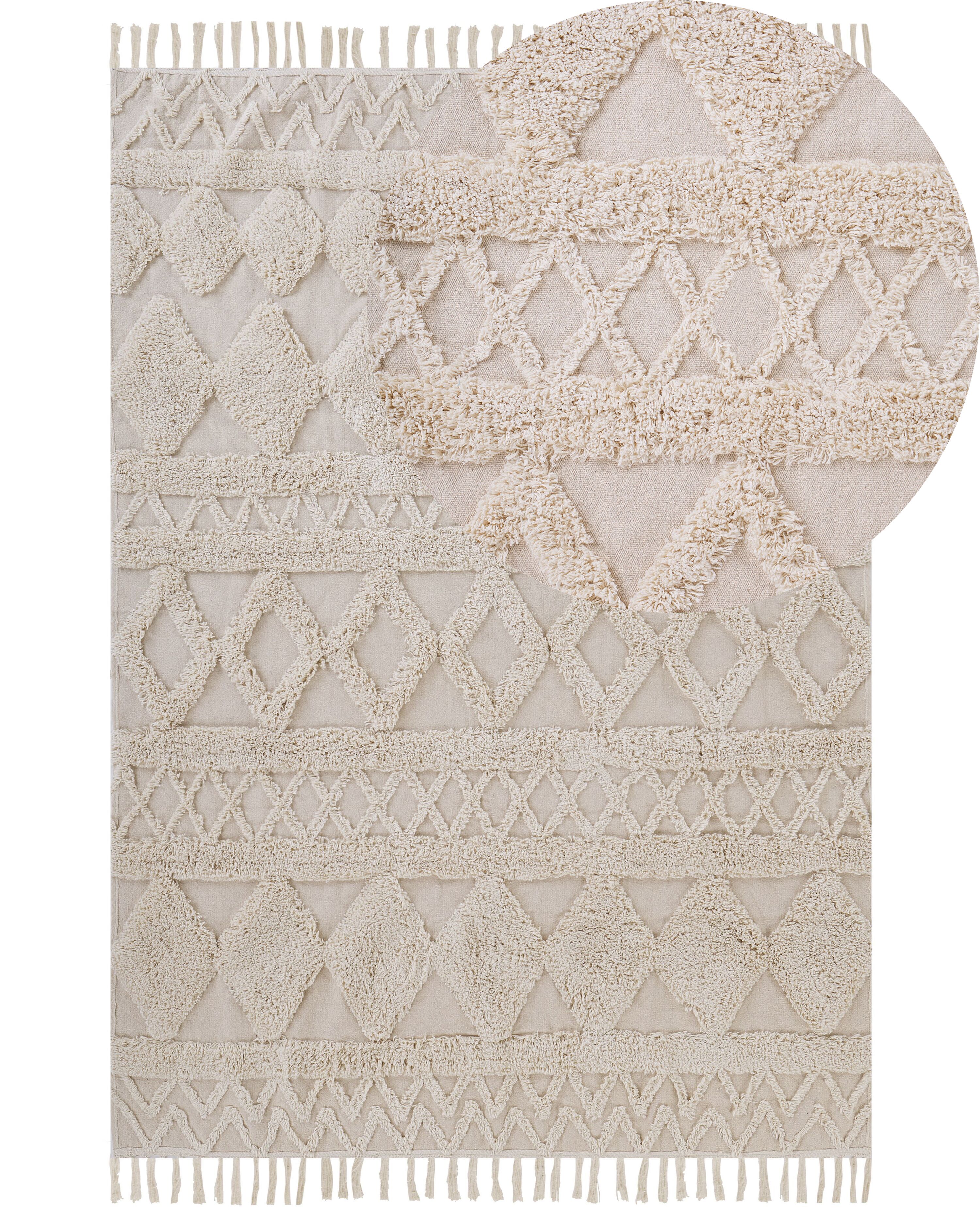 Rug DIDIM Beige 160 x 230 cm Cotton