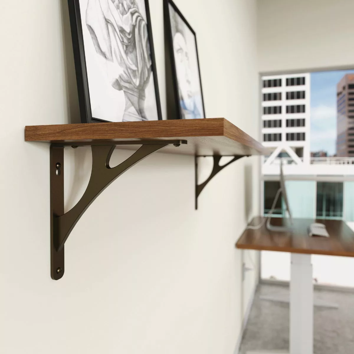Knape & Vogt Manhattan 12 In. Bronze Decorative Bracket