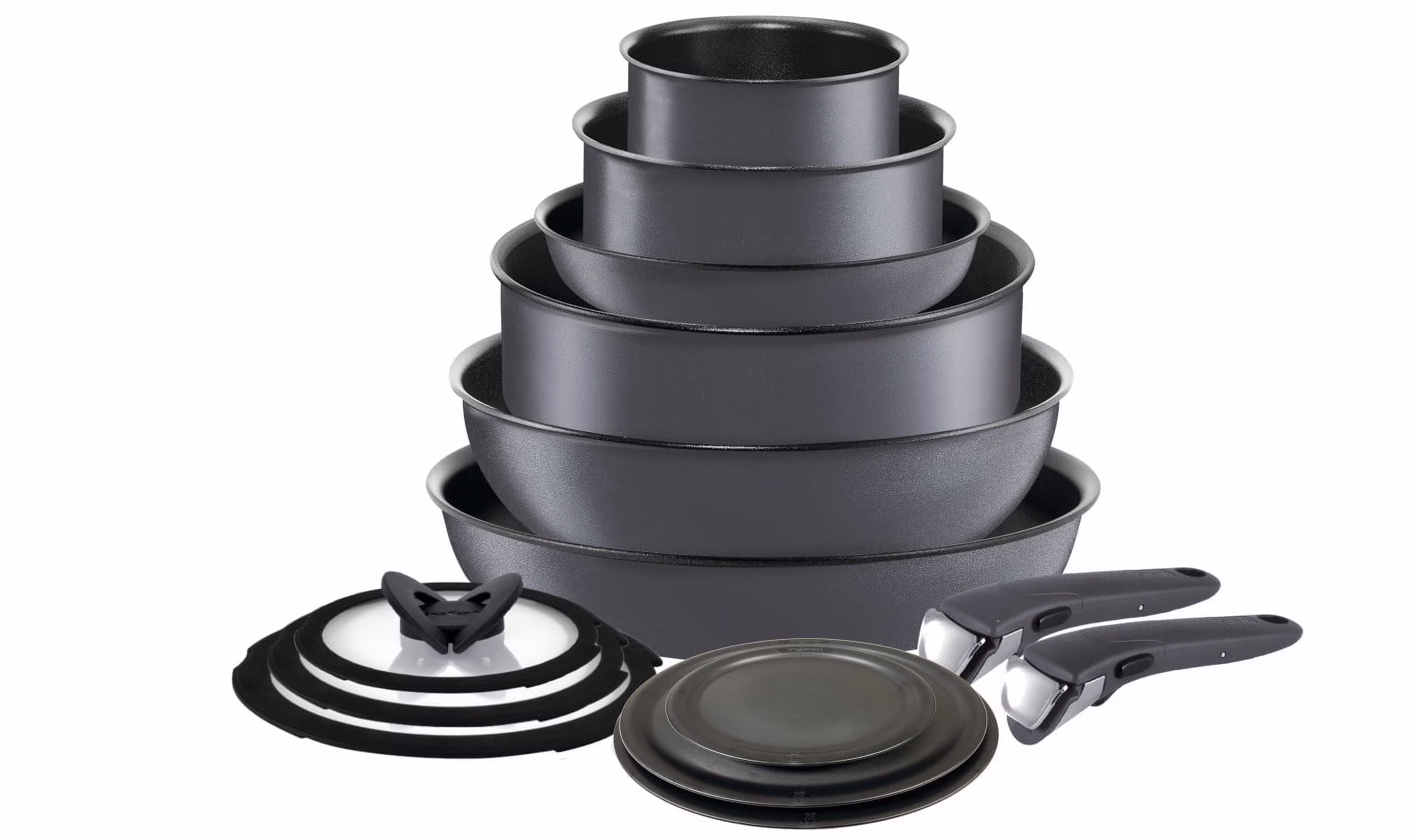 T-fal Ingenio Expertise Nonstick 14-Piece Cookware Set, Induction Oven Safe up to 500F, Detachable Handle, Onyx Black - Image 13