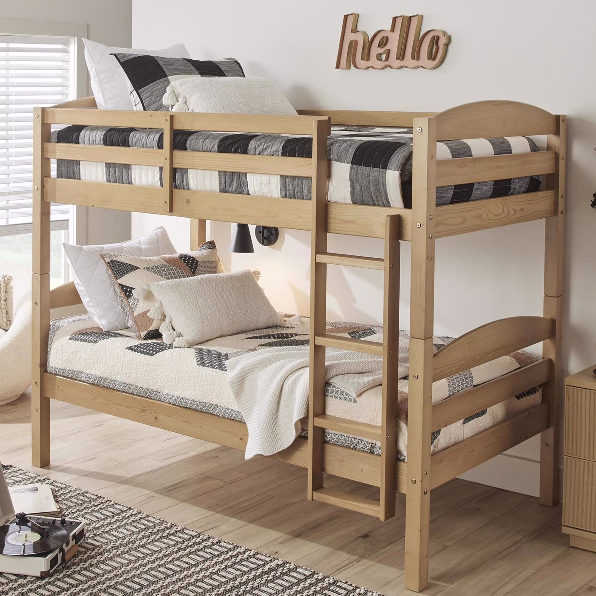 Better Homes & Gardens Leighton Solid Wood Twin-over-Twin Convertible Bunk Bed, Vanilla - Image 7