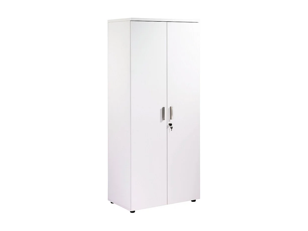 Armoire Haute de Bureau 2 Portes Blanche INEO