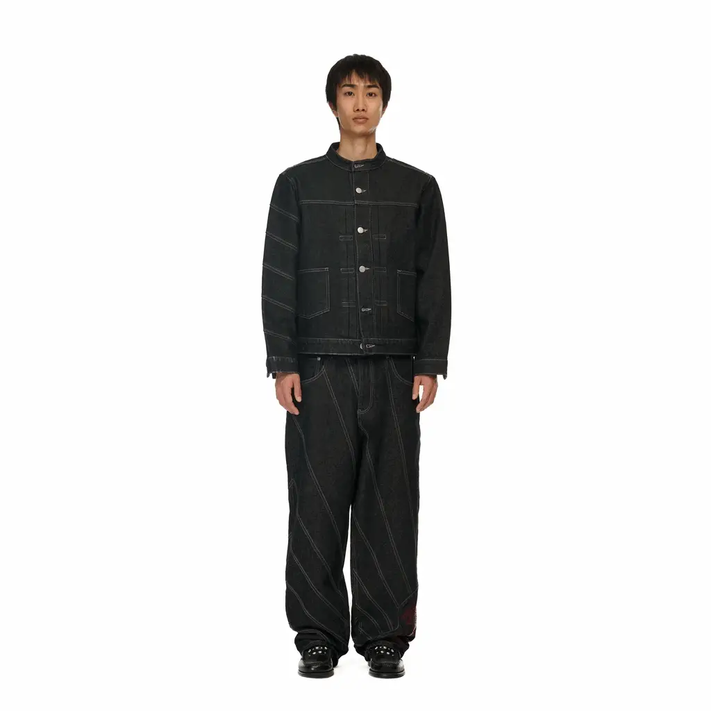 "yakuza" raw denim Jacket