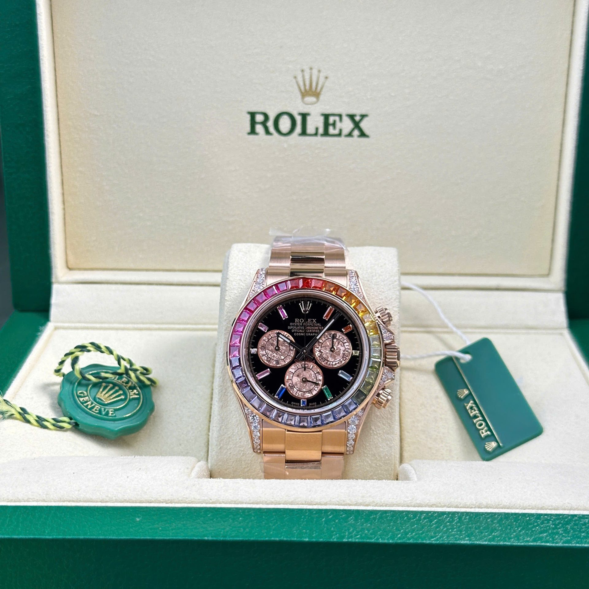 Rolex Cosmograph Daytona Rainbow 116595 Best Replica Watch BT Factory 40mm - Elite Watch Atelier