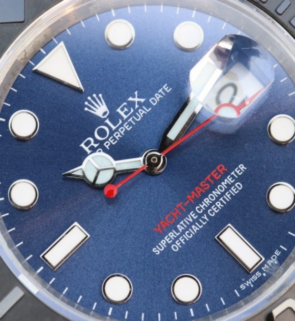 Replica Rolex Yacht-Master 116655 SS EW Blue Dial on SS Bracelet A3135 - Elite Watch Atelier