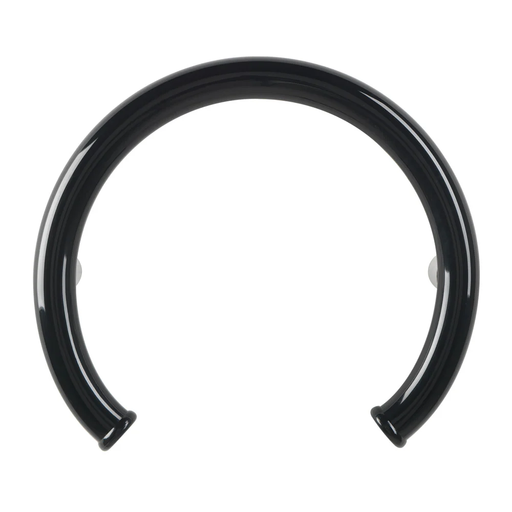 White Curved Grab Bars, Ponte Giulio Maxima Round Grab Bars - Abilene Artificial Limb