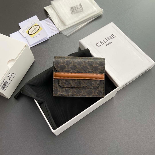 CELINE TRIOMPHE logo printed card bag business card holder