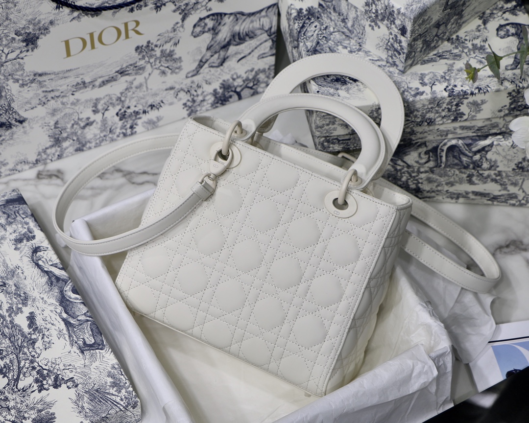 Medium Lady Bag  Black/White/Beige/Grey For Women 9.5in/24cm M0565ONGE_M9001:1High-quality replica
