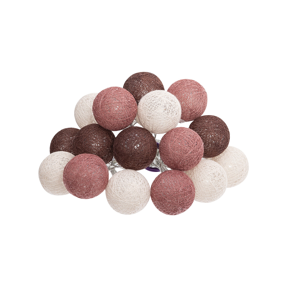 Guirlande LED &agrave; pile "Land" 16 balls, L.255 cm