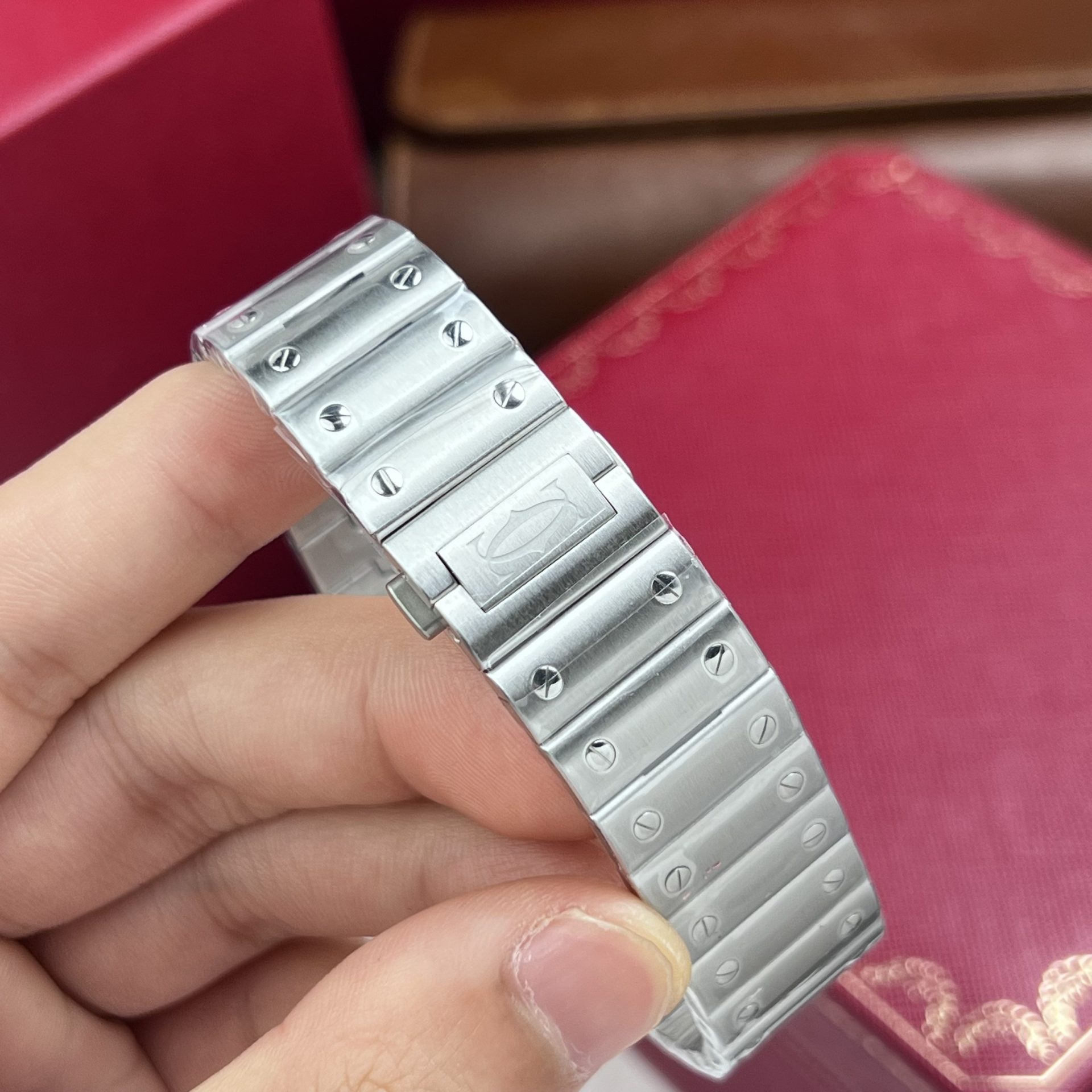 Cartier Replica Watch Santos De Cartier Green Dial BV Factory 39.8mm - Top club