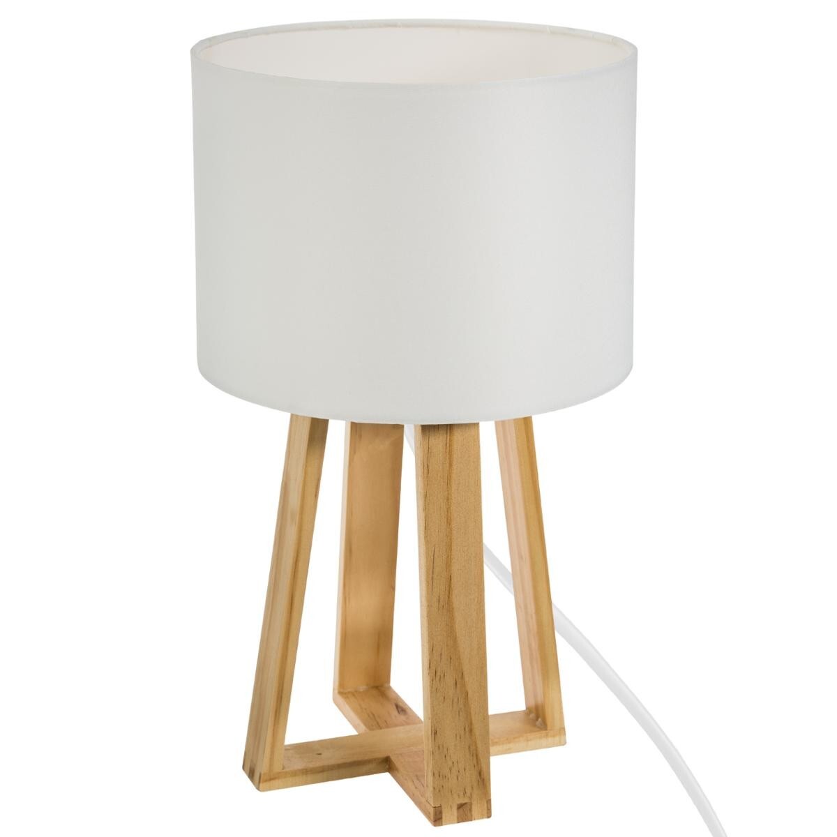 Lamp "Molu", wood White, H.35 cm