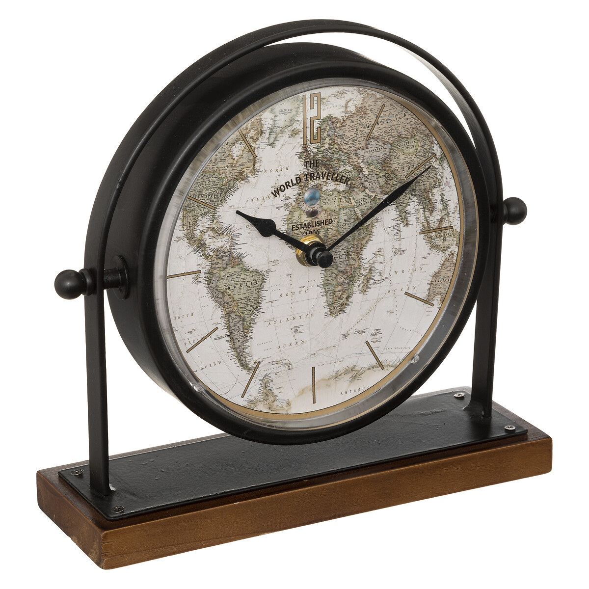 Table clock"Flavia" Black, H.20 cm