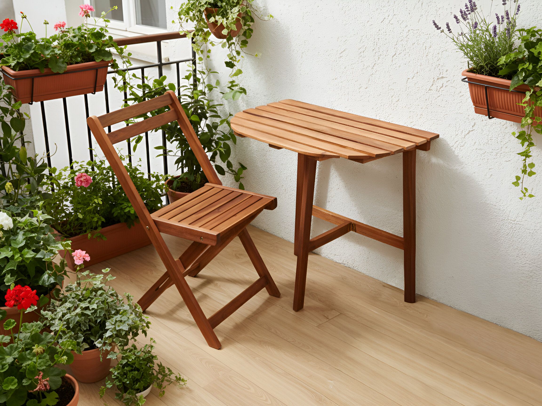 Bistro Table OSIGO 44 cm 70 cm Acacia Wood Brown