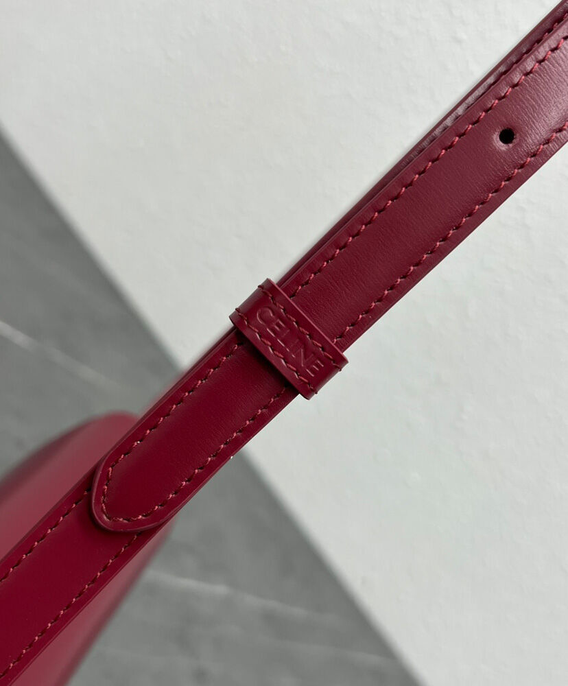 Celine Teen Besace Triomphe In Shiny Calfskin Red1:1High-quality replica