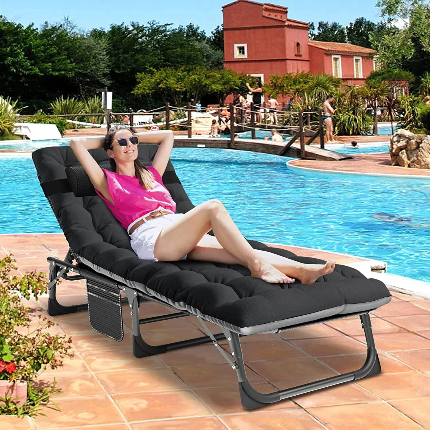 Slsy 5-Position Adjustable Folding Lounge Chair And Cot - 75.2" x 25.6" x 11.8" - Image 89 Slsy 5-Position Adjustable Folding Lounge Chair And Cot - 75.2" x 25.6" x 11.8" - Image 89