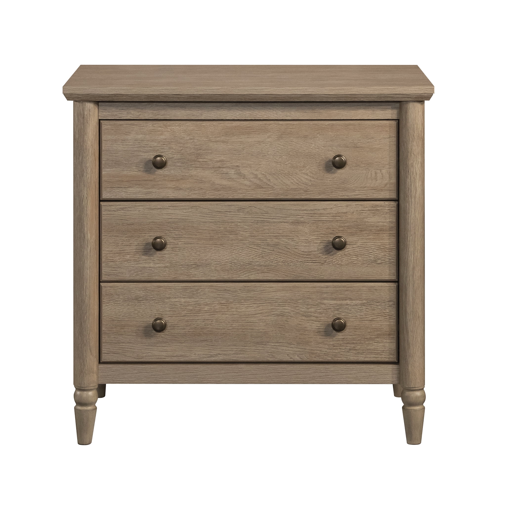 My Texas House Monroe 3 Drawer Nightstand with USB, Brushed Oak Finish - Image 15